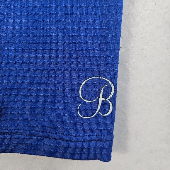 Bombshell Sportswear Leggings Womens Size XS Blue Black White Striped Logo Gym - Picture 3 of 9